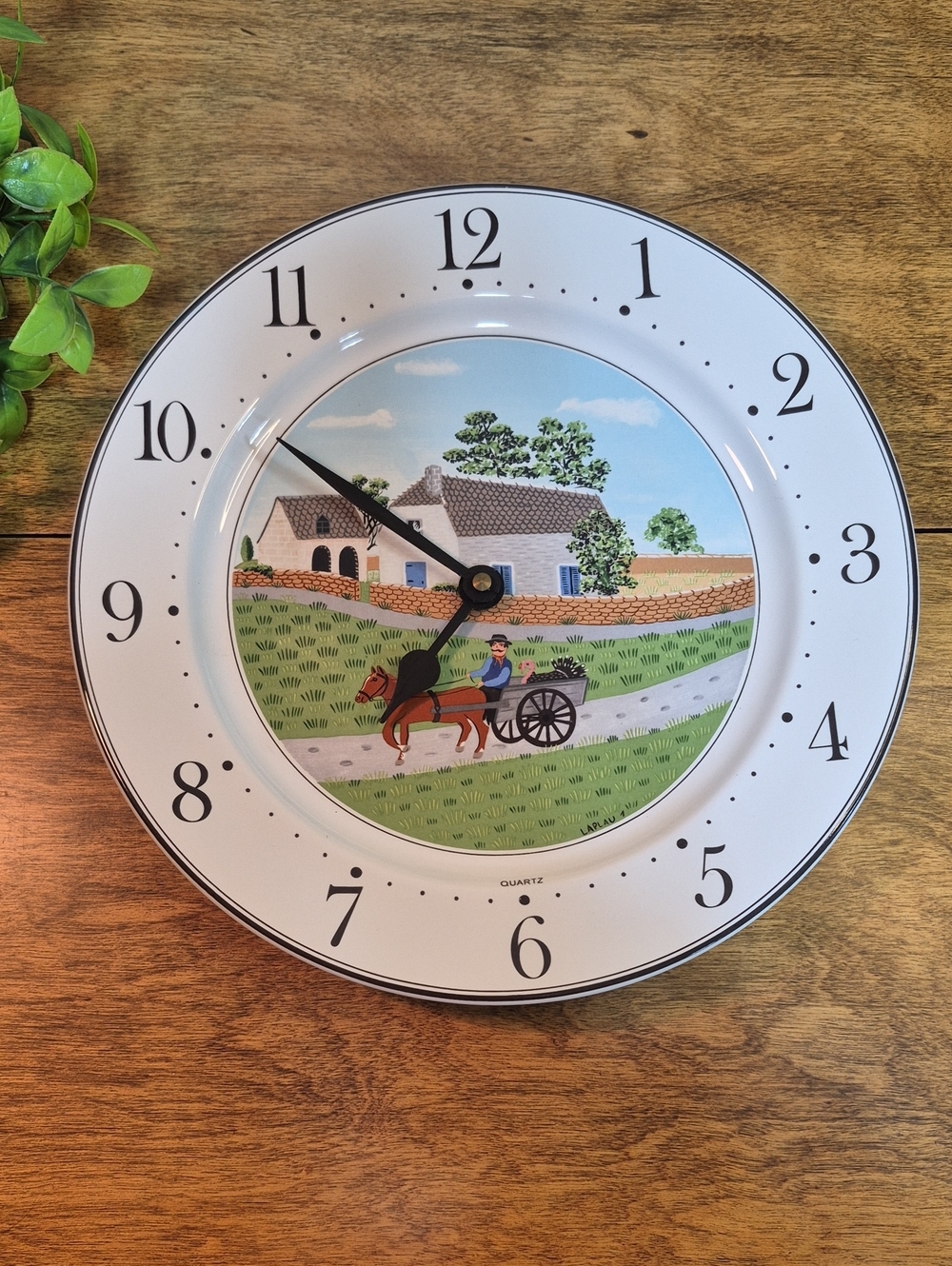 VILLEROY & BOCH Vintage Design Naif 'Going To Market' Porcelain Wall Clock